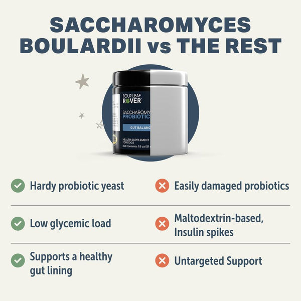 Four Leaf Rover Saccharomyces Boulardii Dog Supplement