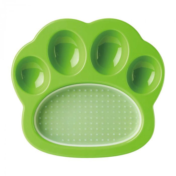PetDreamHouse Paw 2-in-1 Pet Slow Feeder & Lick Pad, Green