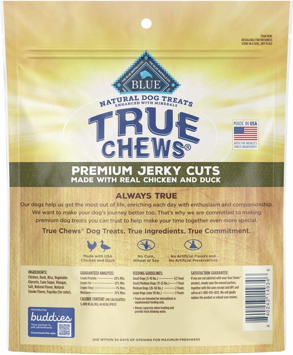 Blue Buffalo True Chews Premium Jerky Cuts Real Chicken & Duck Dog Treats