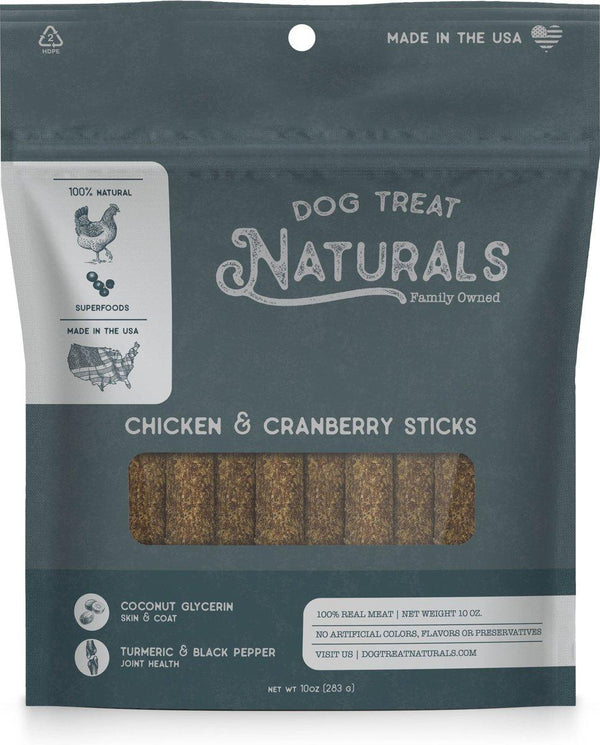 Dog Treat Naturals Superfood Chicken & Cranberry Sticks Dog Treats