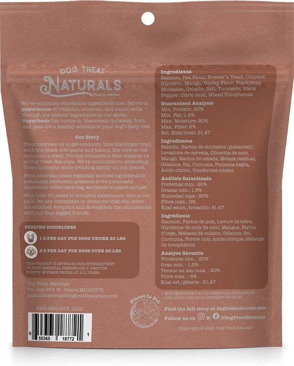 Bâtonnets de superaliments au saumon et à la mangue