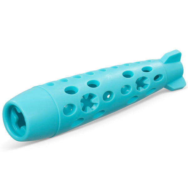 Messy Mutts Totally Pooched Stuff'n Chew Stick Jouet pour chien Bleu sarcelle