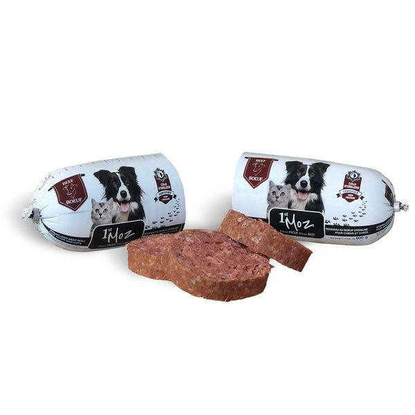 1st Moz Nourriture crue roulée 100 % bœuf pour chiens et chats