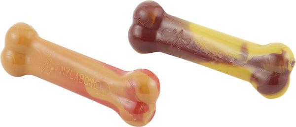 Nylabone DuraChew Flavour Frenzy Bacon Cheeseburger & tarte aux pommes Jouets pour chiens en os, régulier