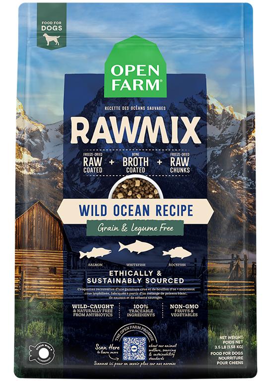 Open Farm RawMix Recette Wild Ocean Nourriture sèche sans céréales pour chiens
