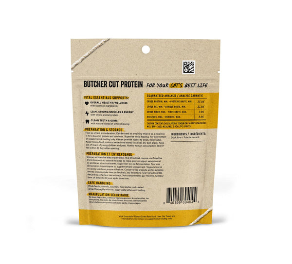 Vital Essentials Duck Liver Freeze-Dried Raw Cat Treats
