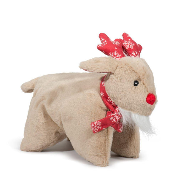 HuggleHounds Jingle all the Way Rudy Reindeer Squooshie Dog Toy