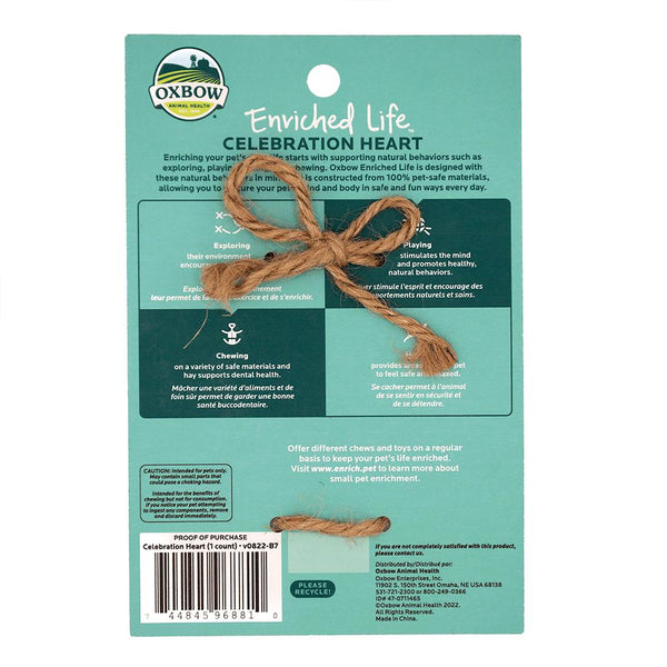 Oxbow Enriched Life Celebration Heart Small Animal Toy