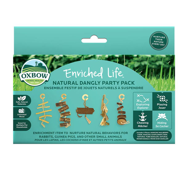 Oxbow Enriched Life Natural Dangly Party Lot de 5 jouets pour petits animaux