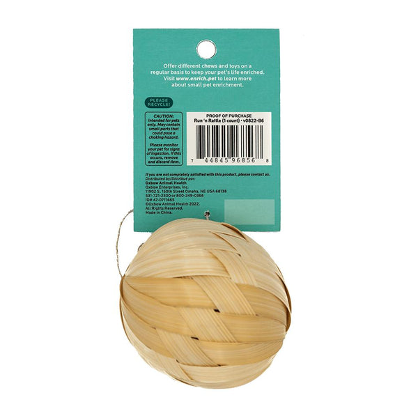 Oxbow Enriched Life Run 'n Rattle Small Animal Toy