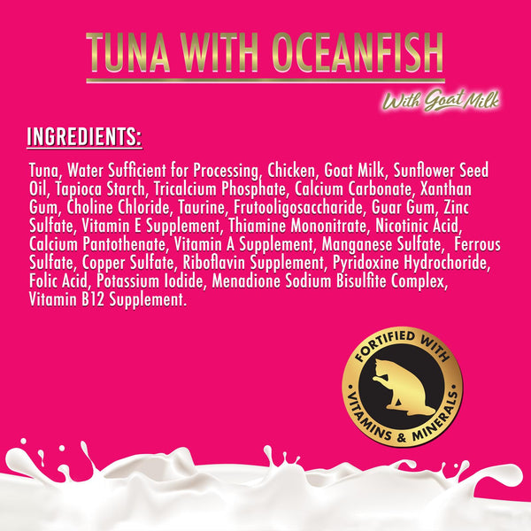 Fussie Cat Tuna with Oceanfish Formula in Goat Milk Gravy Wet Cat Food Can