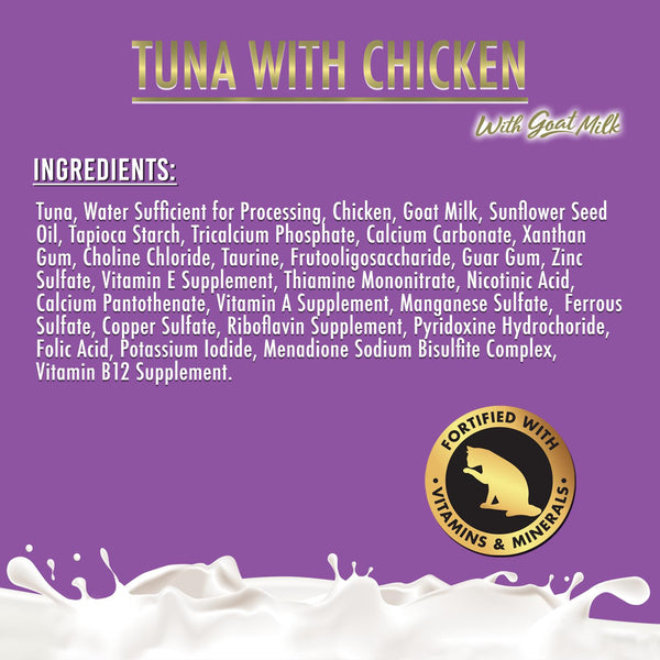 Fussie Cat Tuna with Chicken Formula in Goat Milk Gravy Wet Cat Food Can
