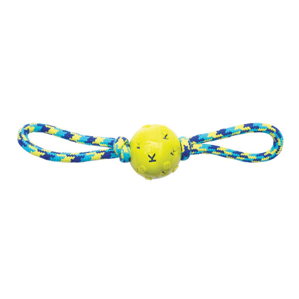 Zeus K9 Fitness Double Tug with TPR Ball Rope Dog Toy