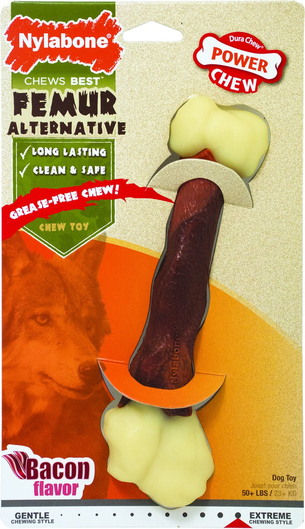 Nylabone DuraChew Fémur Bacon Os aromatisé Jouet à mâcher pour chien Géant
