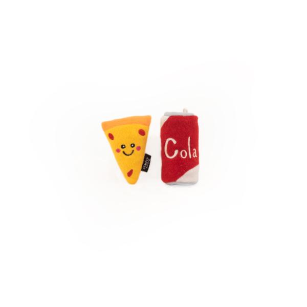 ZippyPaws ZippyClaws NomNomz Jouets pizza et cola pour chat, lot de 2
