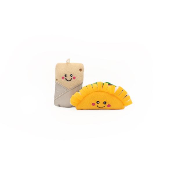ZippyPaws ZippyClaws NomNomz Jouets taco et burrito pour chat, lot de 2