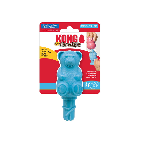 KONG Jouet pour chien ChewStix Puppy Twist Bear