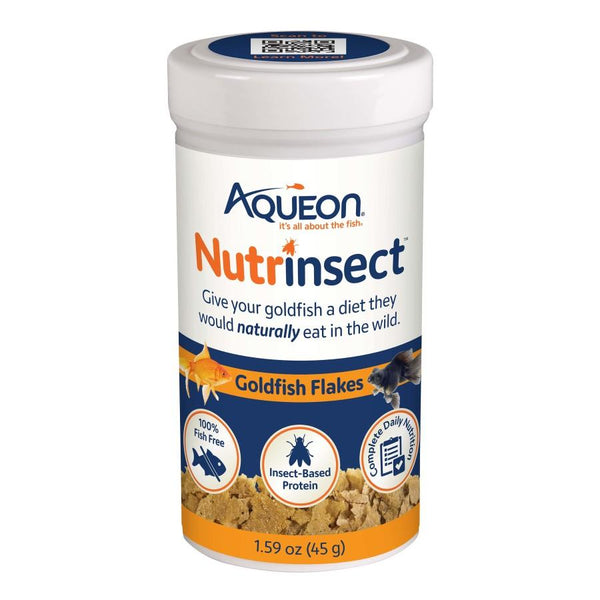 Aqueon Nutrinsect Fish-Free Goldfish Flakes Fish Food