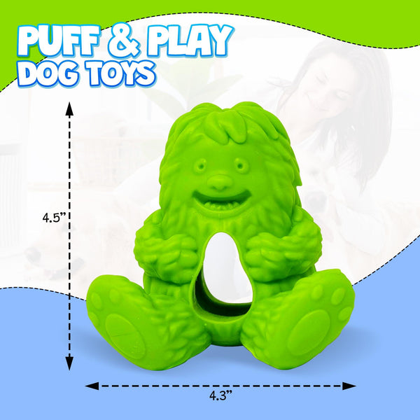 Yeti Puff & Play Yeti Dog Toy, Green