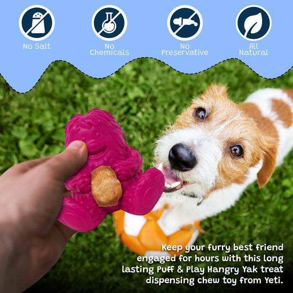 Yeti Puff & Play Yeti Dog Toy, Pink