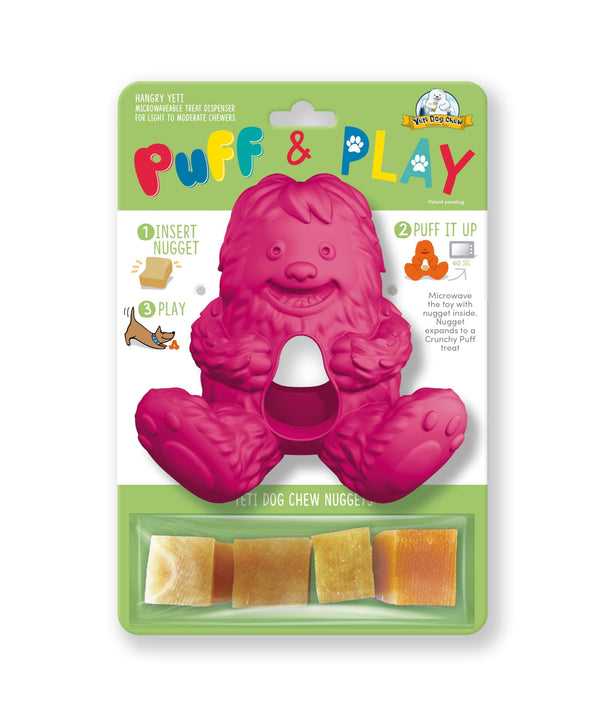 Yeti Puff & Play Yeti Dog Toy, Pink