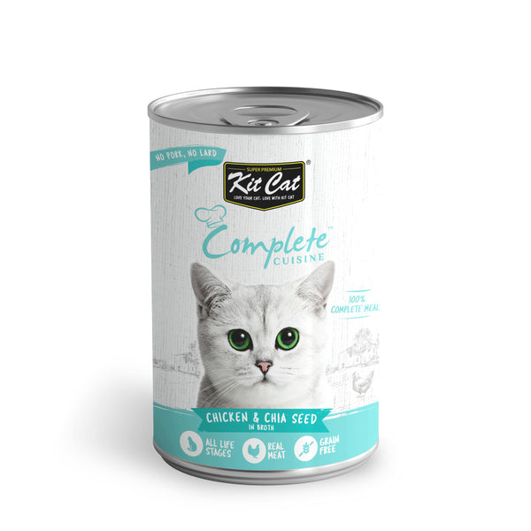 Kit Cat Cuisine complète au poulet et graines de chia pour chat