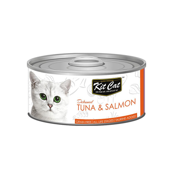Kit Cat Garniture au thon désossé et saumon pour chats