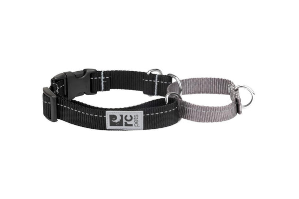 RC Pets Collier de dressage tout en sangles avec fermoir, Noir
