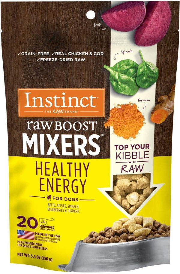 Instinct Raw Boost Mixers Healthy Energy Freeze-Dried Dog Food Topper