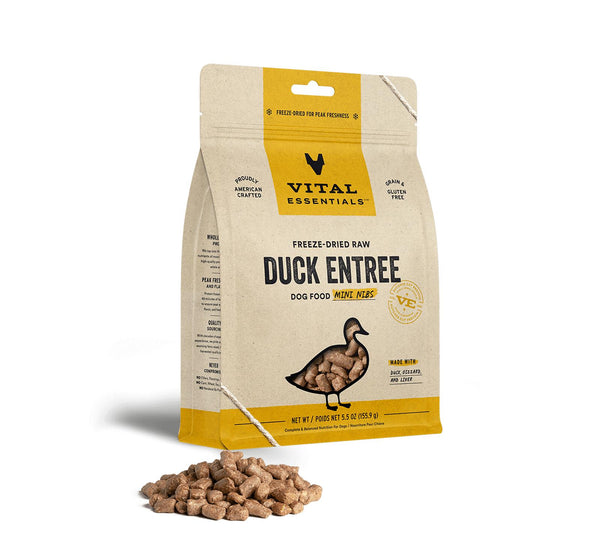 Vital Essentials Duck Entree Mini Nibs Freeze-Dried Raw Dog Food