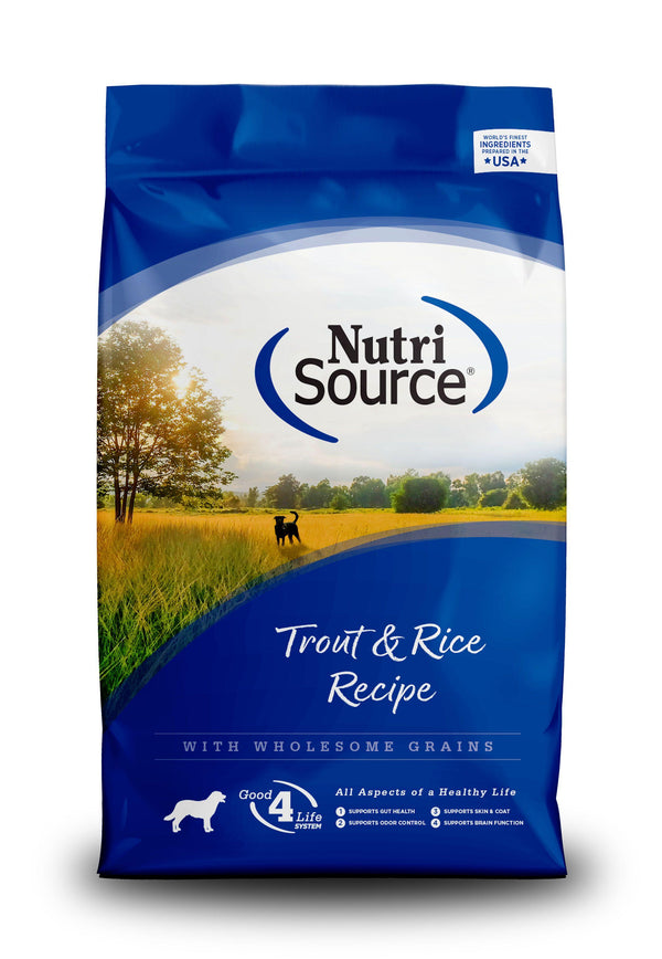 NutriSource Trout & Rice with Wholesome Grains Dry Dog Food