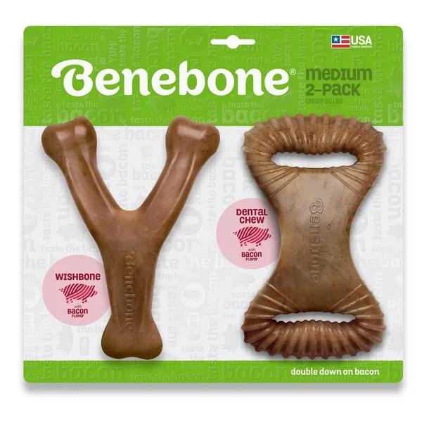 Benebone Wishbone & Dental Chew Dog Toy, Medium
