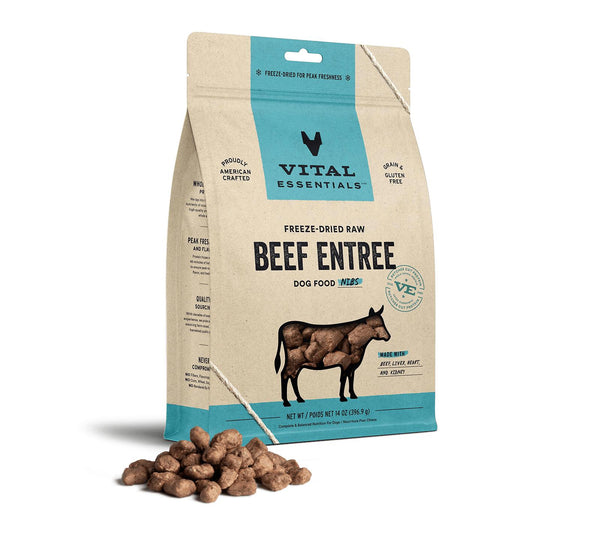 Vital Essentials Beef Entree Nibs Freeze-Dried Raw Dog Food