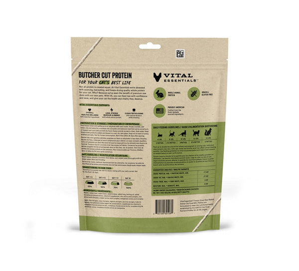 Vital Essentials Rabbit Entree Mini Patties Freeze-Dried Raw Cat Food