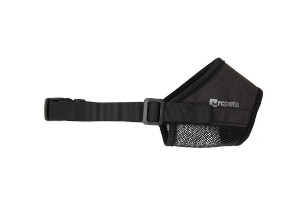 RC Pets Soft Fit Dog Muzzle, Heather Black