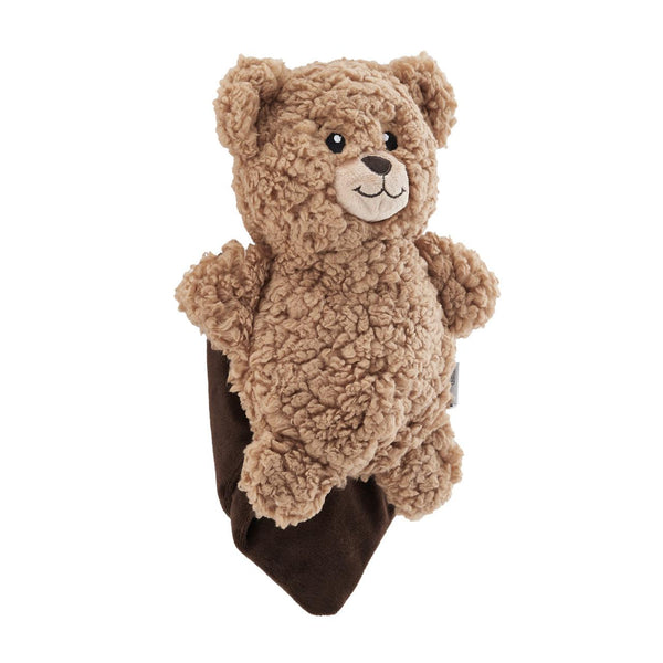 Outward Hound Blanket Buddies Bear Dog Toy, Brown