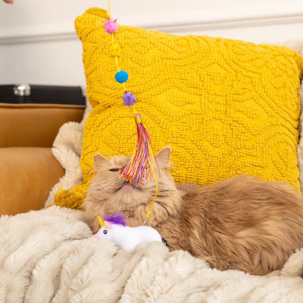 ZippyPaws Jouet pour chat ZippyClaws ZippyStick Licorne