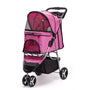 Dogline Casual Stroller with a Removable Cup Holder for Pets, Pink