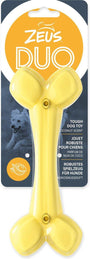 Zeus Duo Bone Coconut Scent Dog Toy, Yellow