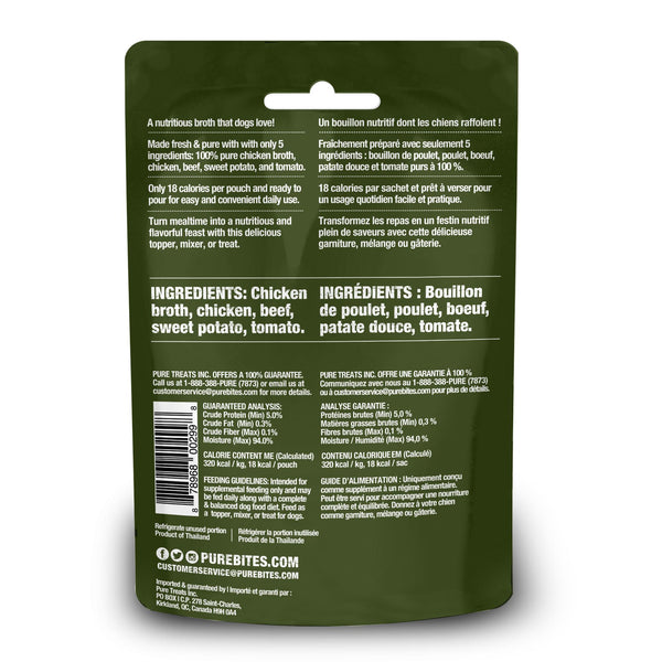 PureBites Chicken & Beef Broths for Dogs