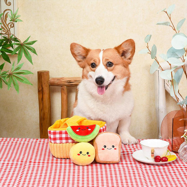 HugSmart Picnic Time Jouet panier pique-nique pour chiens