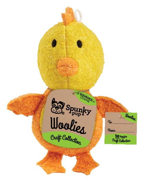 Spunky Pup Woolies Chicken Dog Toy