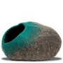 Dharma Dog Karma Cat Panier en laine Cave Ombre, Gris foncé/Canard