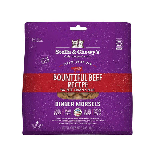 Stella & Chewy's Morsels Bountiful Beef Dinner pour chats lyophilisé cru