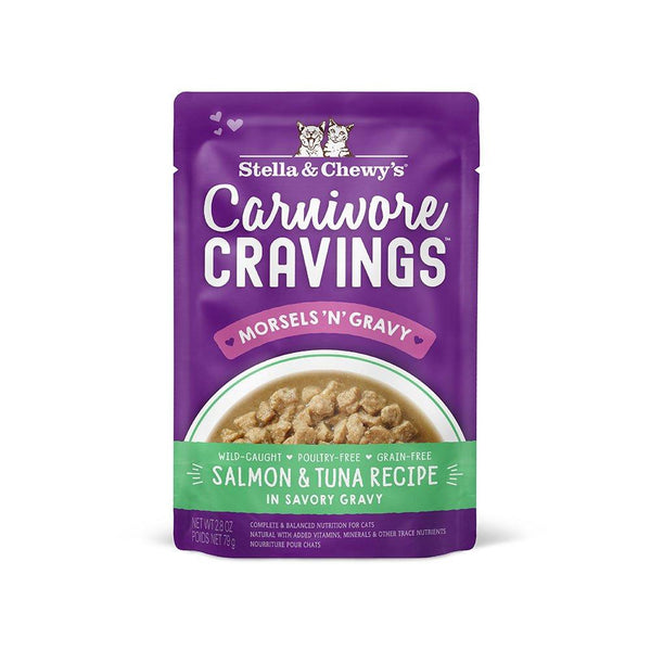 Stella & Chewy's Carnivore Cravings Sachet de nourriture humide en morceaux 'Morsels 'N' Gravy' Saumon & Thon pour chats
