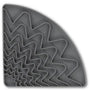 Messy Mutts Silicone Triangle Licking Mat with Suction Dog Slow Feeder, Cool Grey