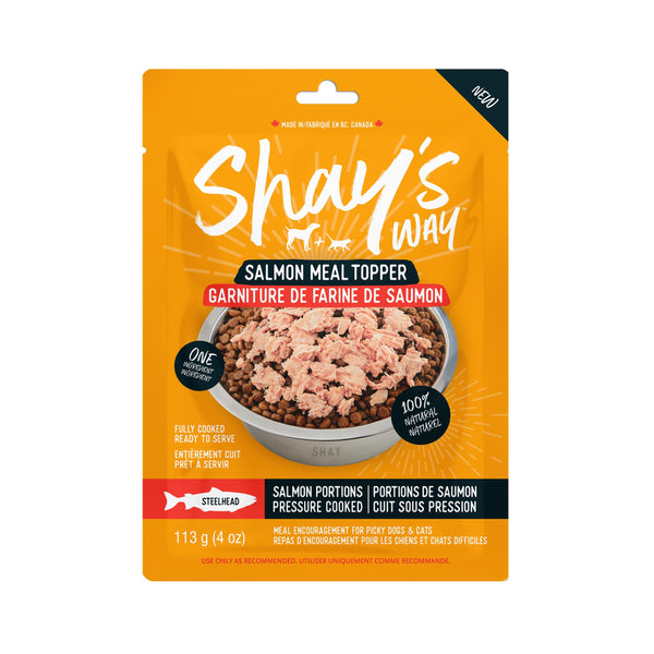 Shay's Way Garniture pour chiens et chats à base de farine de saumon Steelhead