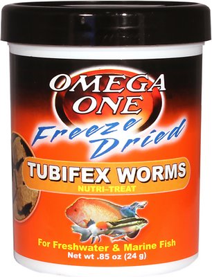 Omega One Freeze-Dried Tubifex Worms Freshwater & Marine Fish Treat
