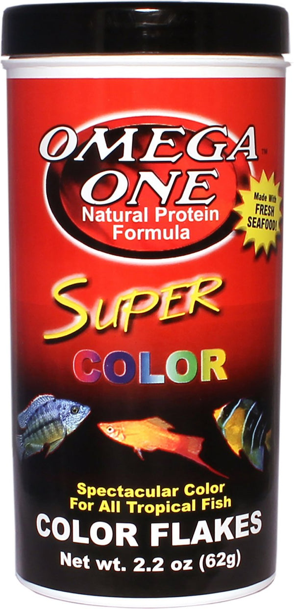 Nourriture pour poissons tropicaux Omega One Super Color Flakes