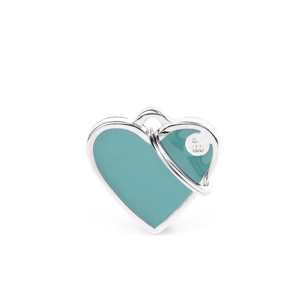 MyFamily Basic Handmade Heart Pet ID Tag, Light Blue